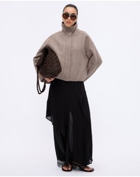 Minima Esenciales - Lucia Wool Blend Funnel Neck Jacket