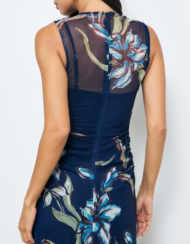 Revibe - Repaired AERE Skye Mesh Midi Dress - AU 8