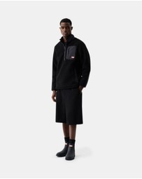 Hunter - Athol Half Zip Borg Fleece Jacket Black