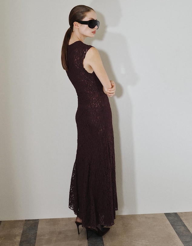 M.N.G - Asymmetric Lace Dress