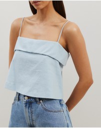 Atmos&Here - Orielle Linen Blend Square Neck Cami