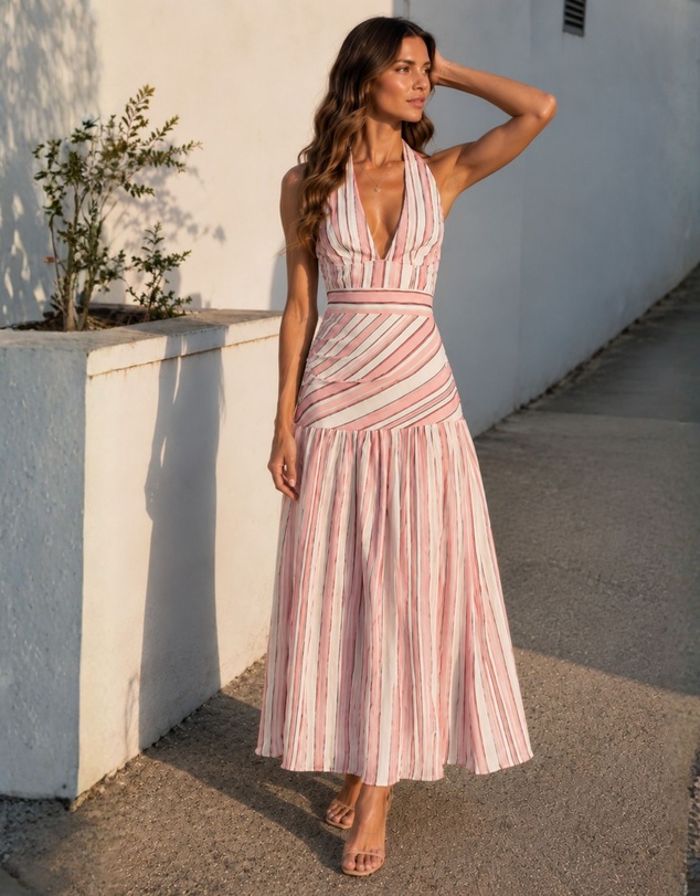 Esther & Co - Katara Dress - Blush Cascade