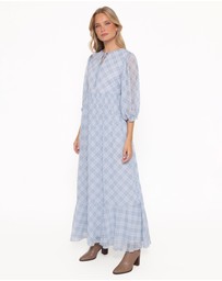 Petal & Pup - Cassina Maxi Dress - Blue Plaid