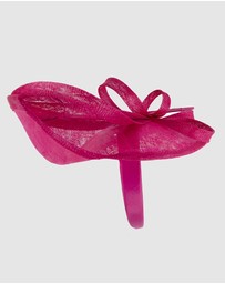 Max Alexander - Tall Fuchsia Racing Fascinator