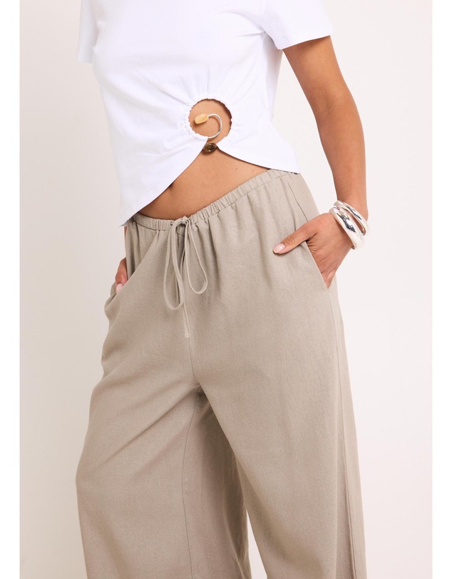 Subtitled - Hideaway Linen Wide Leg Pants