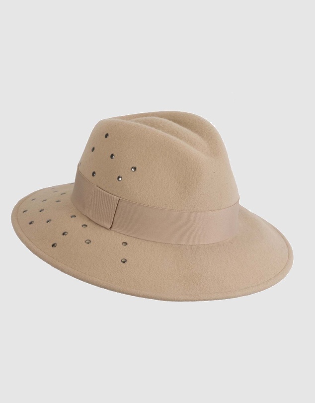 Max Alexander - Winter Felt Beige Fedora Hat
