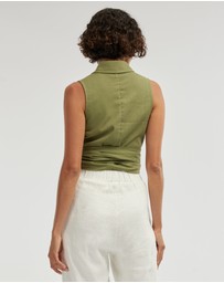 Amelius - Naomi Wrap Crop Shirt