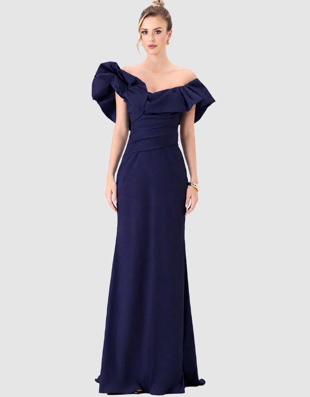 Bariano - Sminty Dramatic Frill Gown