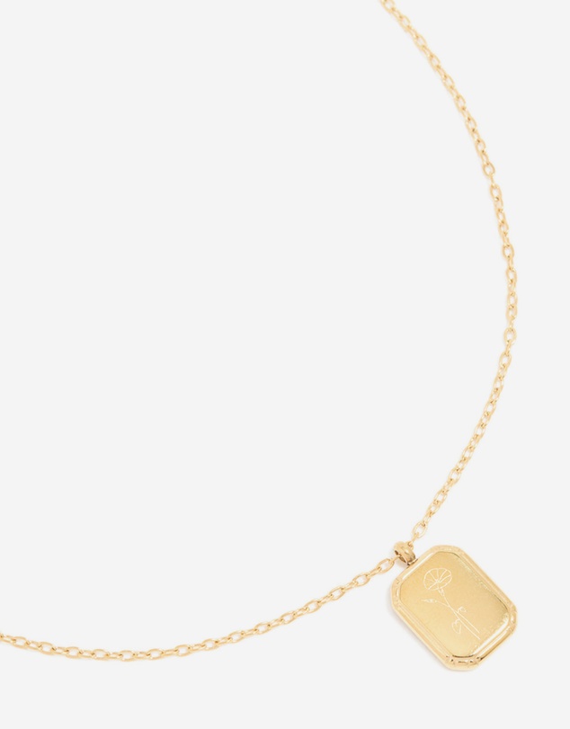 Lovisa - Waterproof Gold Plated Stainless Steel September Birth Flower Aster Necklace