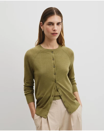 Country Road - Pointelle Detail Cardigan