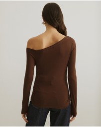 Atmos&Here - Cold Shoulder Bamboo Top