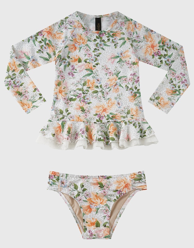 Aqua Blu Kids - Honeysuckle Long Sleeve Rash Vest Set - Kids