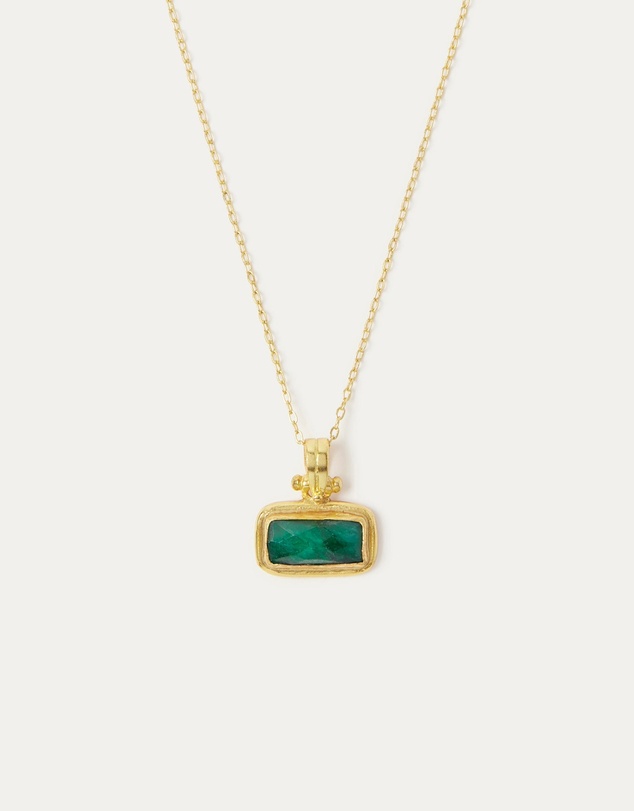 Ottoman Hands - Noa Emerald Pendant Necklace