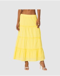 EDIKTED - Charlotte Tiered Maxi Skirt