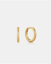Ania Haie - Gold Smooth Mini Huggie Hoop Earrings