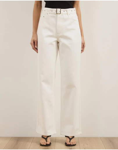 Atmos&Here - Flo High Rise Belted Jeans