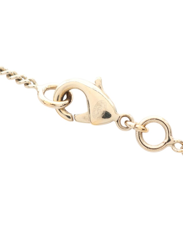 Pre-Loved by Azura Reborn - Pre-Loved CC Gold Plated Enamel Flap Bag Pendant Necklace