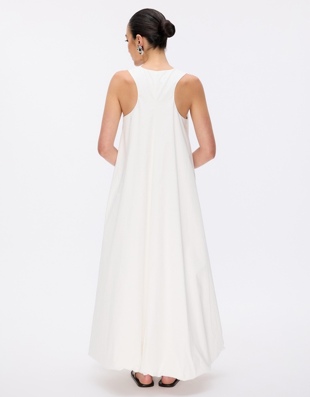 Minima Esenciales - Luna Cotton Bubble Hem Maxi Dress