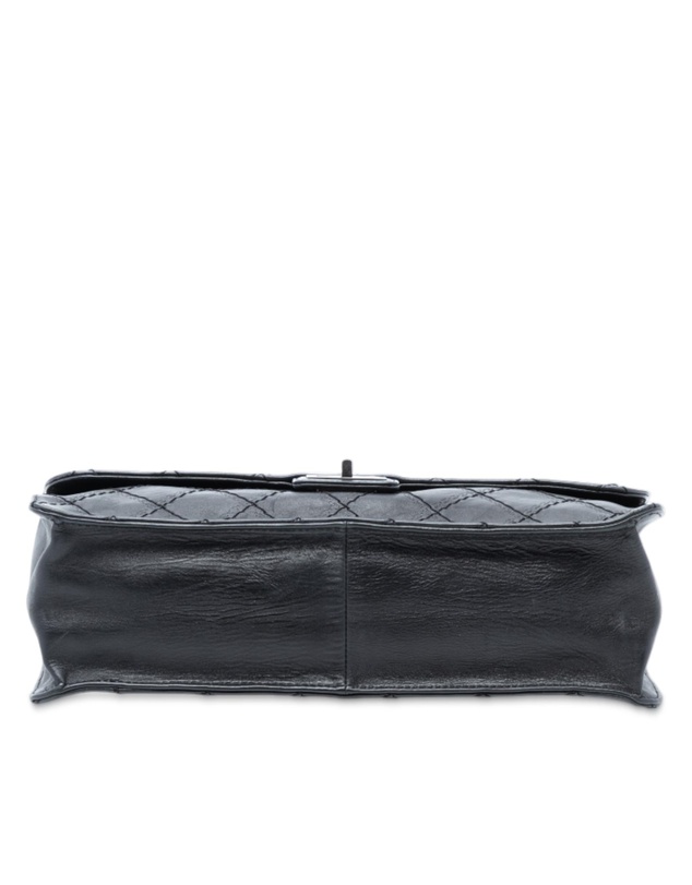 Pre-Loved by Azura Reborn - Pre-Loved Embossed CC Quilted Aged Calfskin Reissue 2.55 Single Flap 227