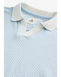 NEXT - Cuban Collar Textured Short Sleeve Polo Shirt