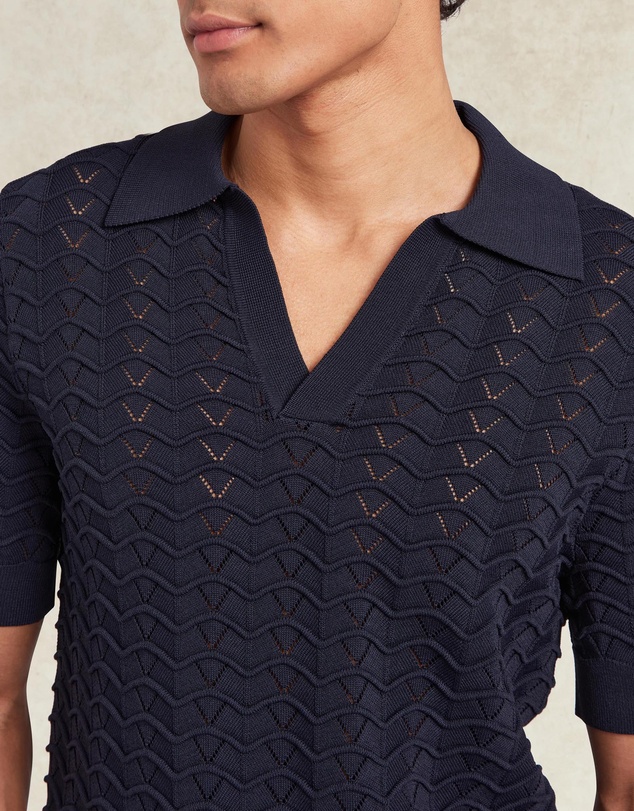 Che - Ripple Open Neck Polo