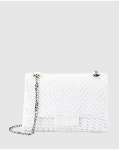 Olga Berg - Alexa Woven Shoulder Bag