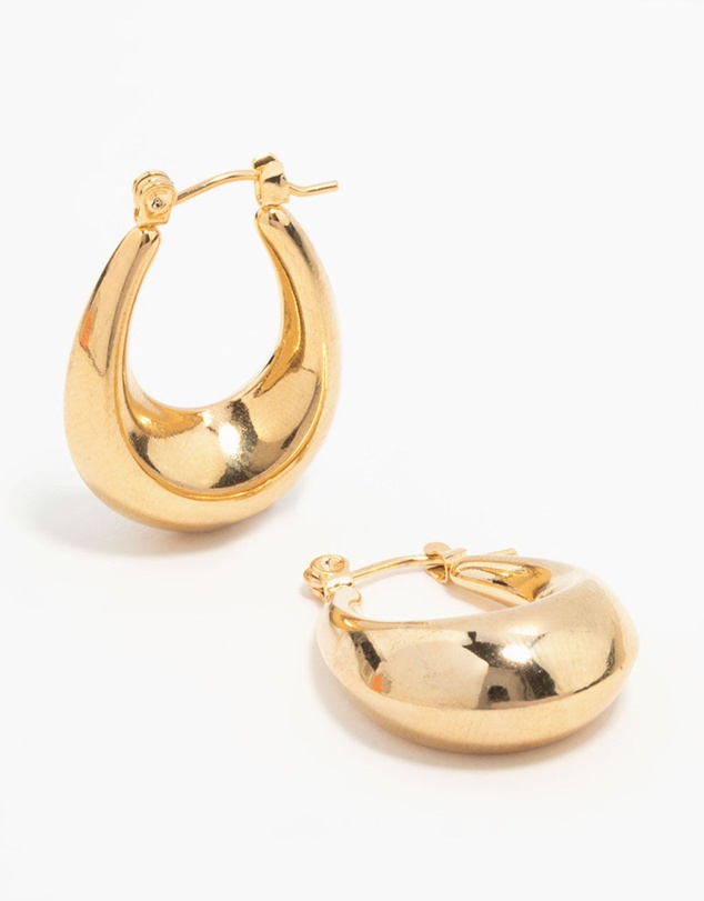 Lovisa - Waterproof Gold Plated Stainless Steel Mini Full Loop Hoop Earrings