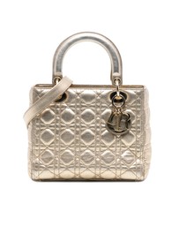 Pre-Loved by Azura Reborn - Pre-Loved Medium Metallic Lambskin Cannage Lady Dior