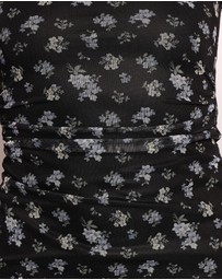 Petal & Pup - Saylor Mini Dress - Black Floral