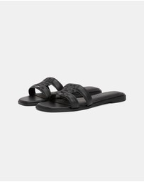 Tommy Hilfiger - Logo Strap Mules - Women's