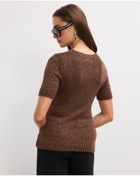 The Fated - Jorja Boucle Knit Top