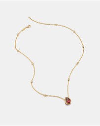 THOMAS SABO - THOMAS SABO Necklace with Red Teardrop Stone Gold