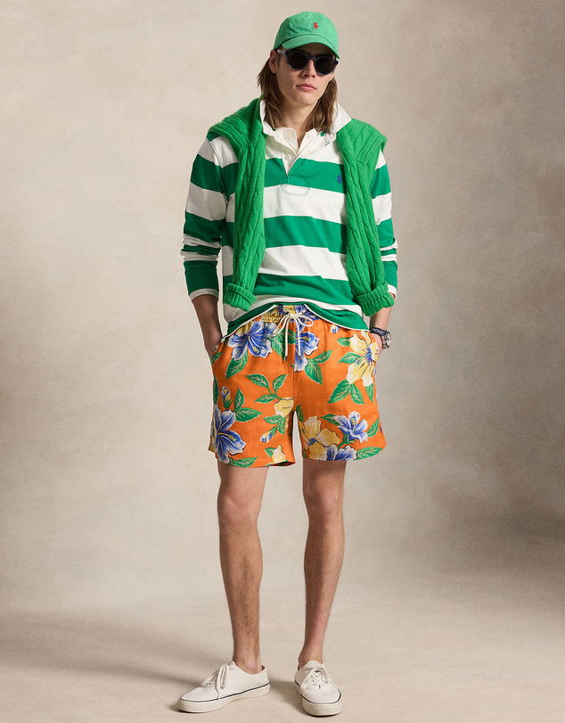 Polo Ralph Lauren - 5.75-Inch Traveler Linen Swim Trunks