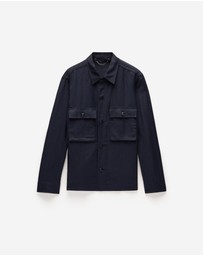 Calibre - Linen Blend Shirt Jacket Navy