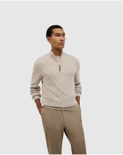 Politix - Barker Quarter Zip Knit