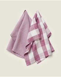 Carlotta + Gee - 100% Linen Tea Towel Set