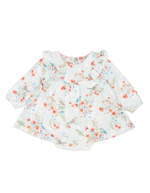 Bebe by Minihaha - Gemma Bird Organic Overlay Dress - Babies