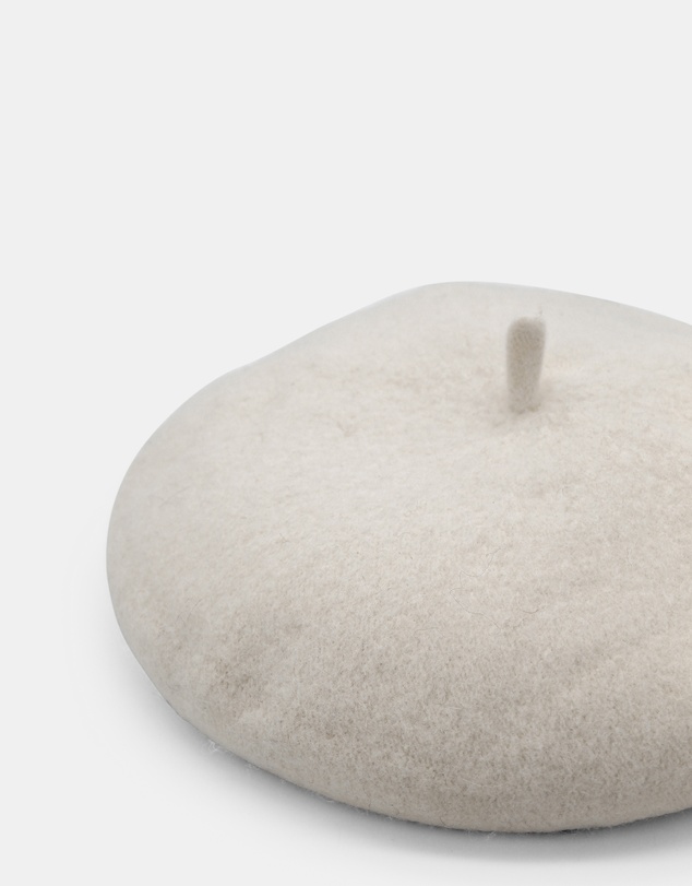 Morgan & Taylor - Lisa Wool Beret in White Cream