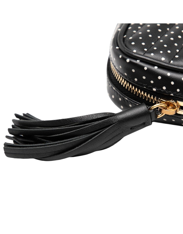 Pre-Loved by Azura Reborn - Pre-Loved Baby Quilted Chevron Calfskin Monogram Polka Dot Lou Camera Bag