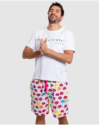 Sant And Abel - Men's Drawbertson Drippy Lips Sleep Shorts