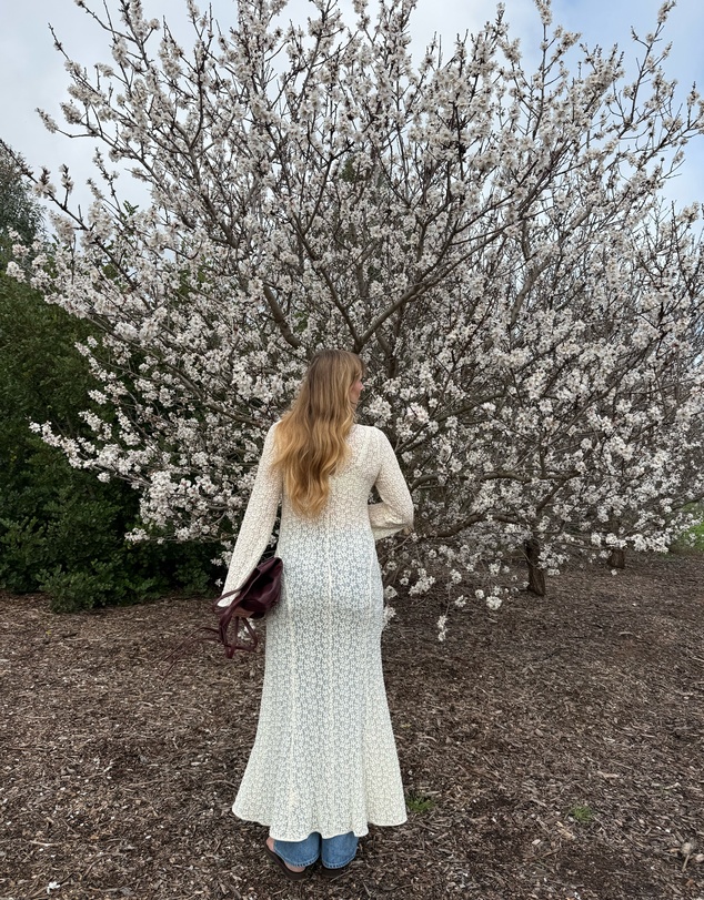 KINGA CSILLA - Tarot Lace Cherry Maxi Dress