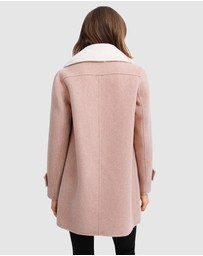 Belle & Bloom - Liberty Sherpa Collar Wool Blend Coat