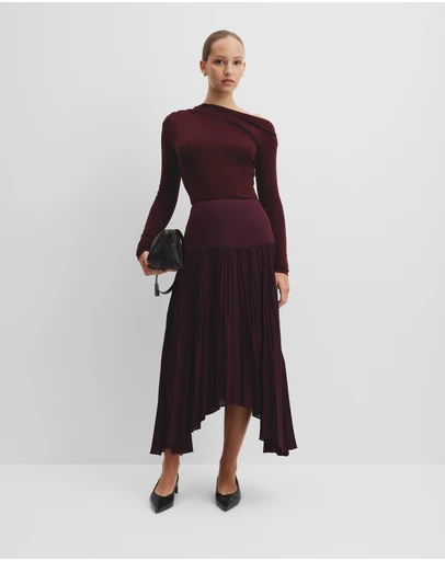 Country Road - Plisse Midi Skirt