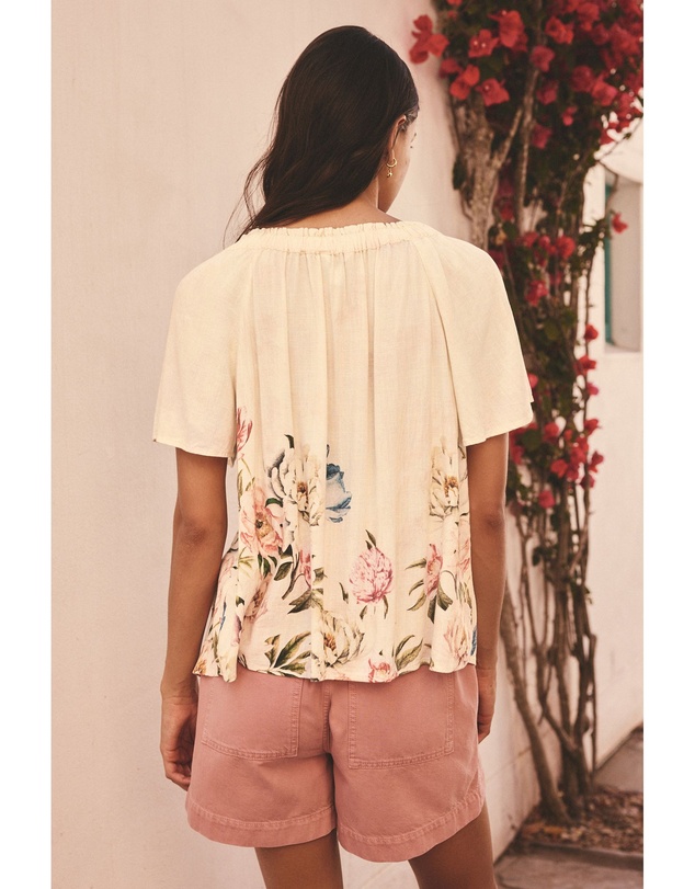 NEXT - Short Sleeve Tie Neck Bardot Top