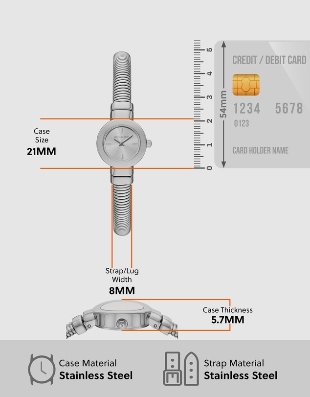 Michael Kors - Gramercy Silver Tone Analogue Watch