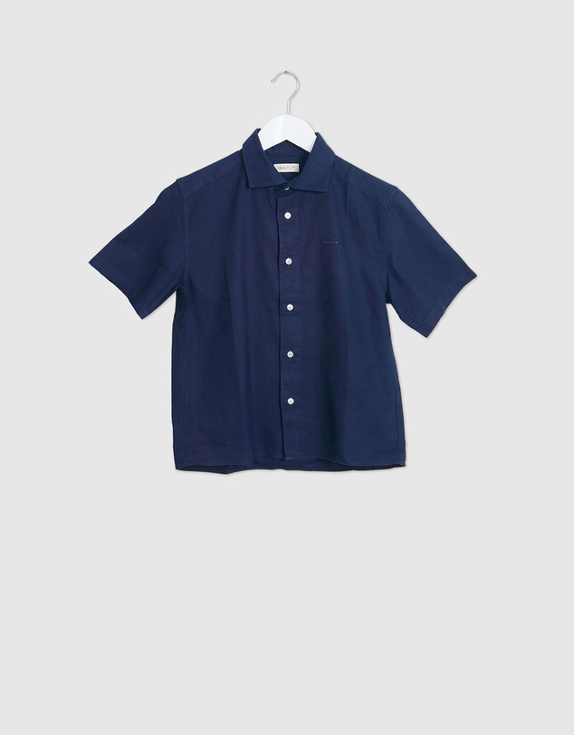 Gant - Teens Cotton Linen Short Sleeved Shirt