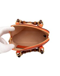 Pre-Loved by Azura Reborn - Pre-Loved Mini Dollar Calfskin Bamboo Diana Dome Satchel