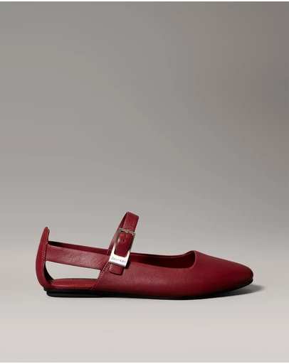 Calvin Klein - Leather Airfit Cushioned Ballerinas