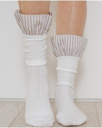 High Heel Jungle - Lauren Pinstripe Cuff Socks