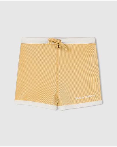 Zulu & Zephyr Mini - Mini Stripe Rib Surf Shorts - Kids